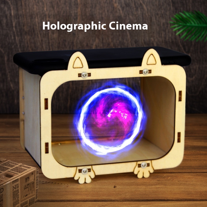 Projecteur TV cinéma holographique 3D, matériel scientifique expérimental artisanal, jouets DIY d'entraînement cérébral.