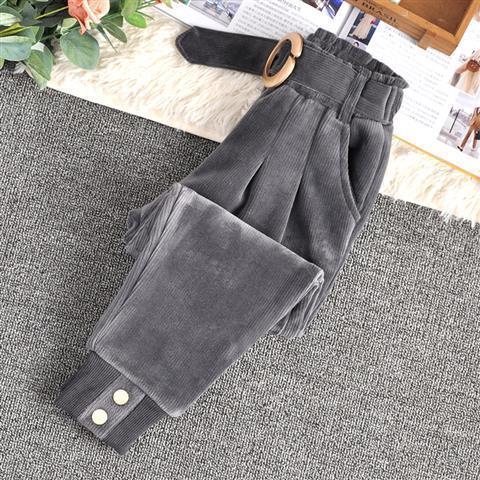 Fuseau de garçon en velours côtelé pour automne et hiver, nouveau pantalon en laine et cachemire
