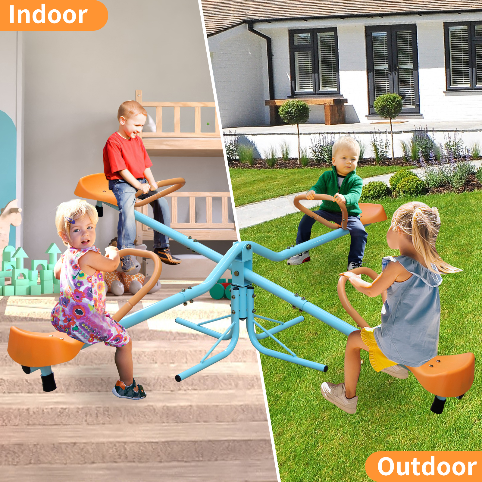 Balancedoire tournante pour enfants d'extérieur