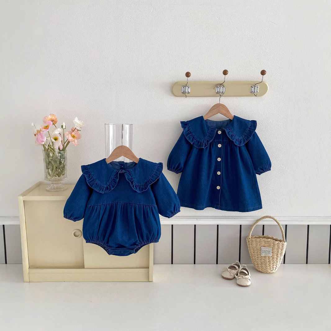 Combinaison grenouillère bébé à revers, ensemble deux pièces