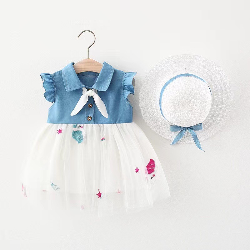 Filles branchées robe streamer en denim