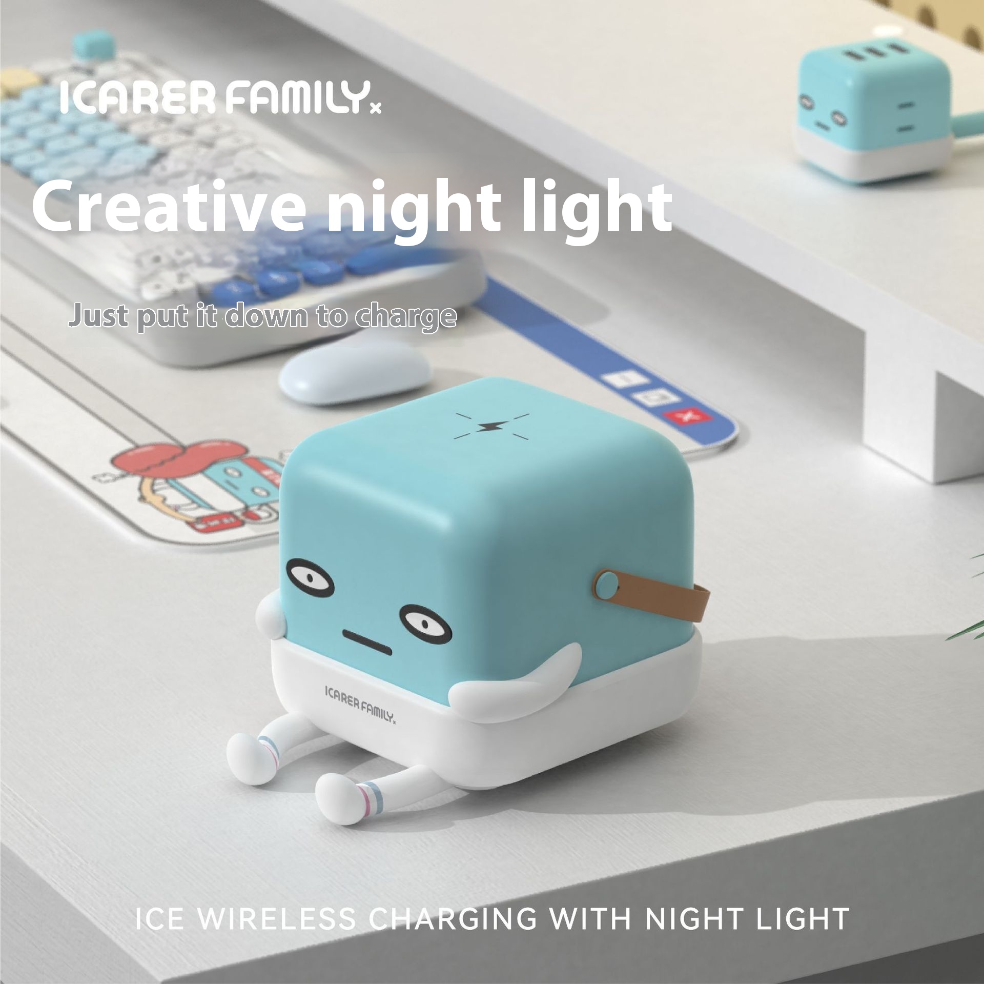 Lampe de chevet lumineuse multifonctionnelle et mignonne comme cadeau