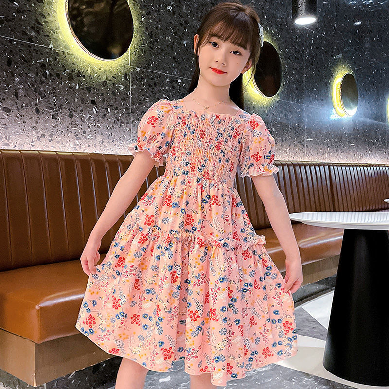 Robe courte pour fille à la personnalité mode, manches courtes