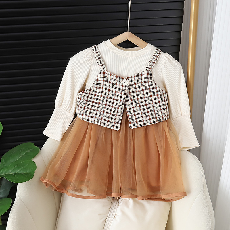 Fille Robe Gilet Princesse Ensemble