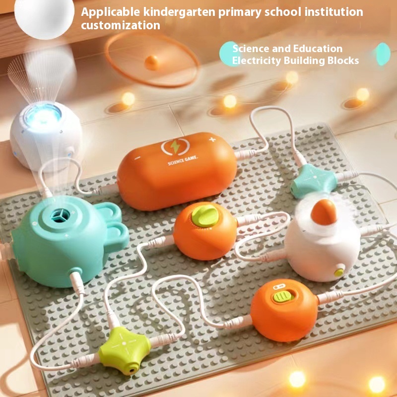 Expérience scientifique de briques électroniques Assemblage de circuits Jouets pour enfants Ensemble