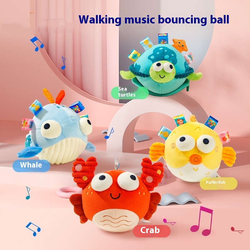 Musique Balle Sautante USB Rechargeable Enregistrement Chant Jouets Éducatifs Précoces Pour Bébés