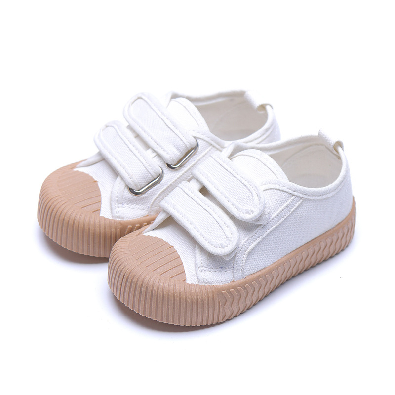 Chaussures en toile à semelle souple, scratch antidérapant, chaussures décontractées tendance