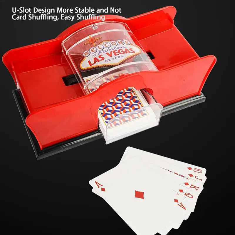 Mélangeur de cartes de poker à manivelle facile, machine de mélange de cartes de casino pour Blackjack, Poker, Texas.