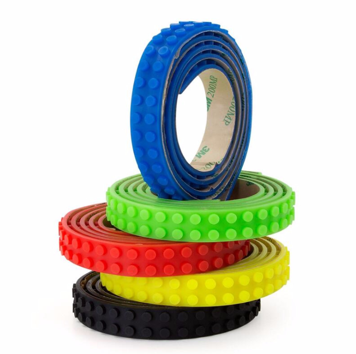 rubans de construction, blocs de construction en silicone, blocs de construction, bandes, sans connecteurs