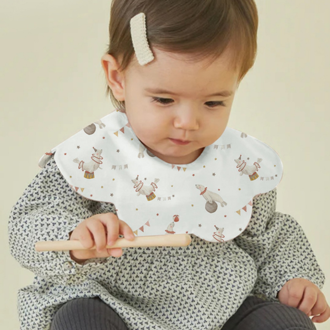 Bavoir pour bébé en pur coton imperméable, serviette à salive pour nouveau-né