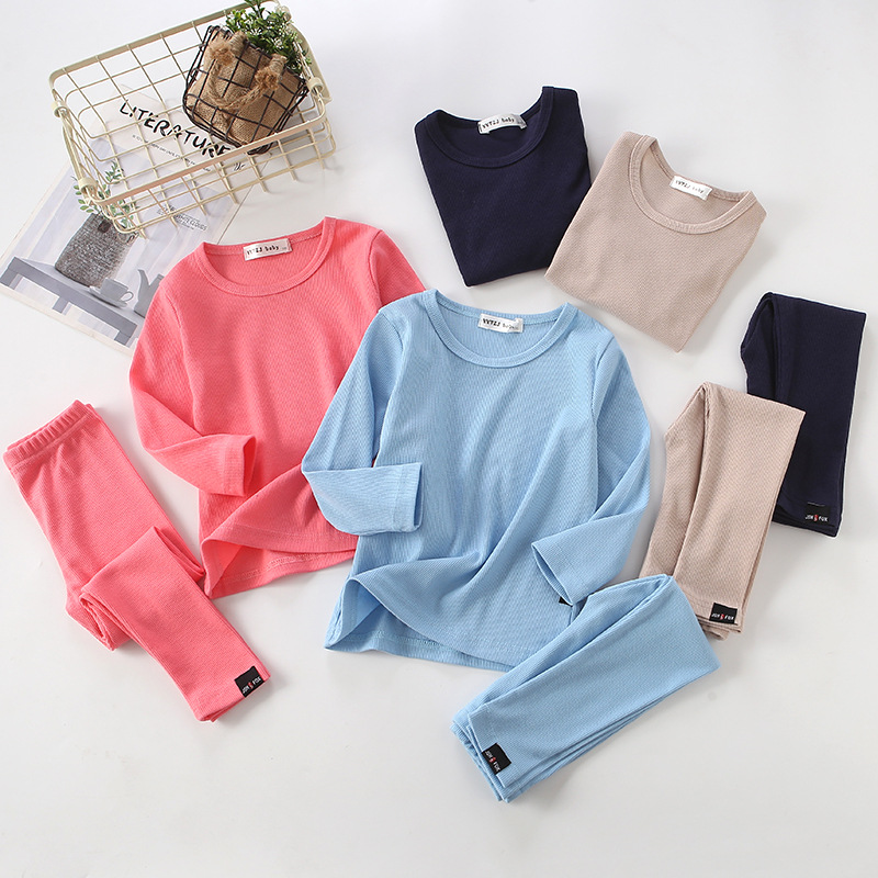 Automne et hiver nouveau pyjama épais à manches longues pour enfants, tenue d'intérieur
