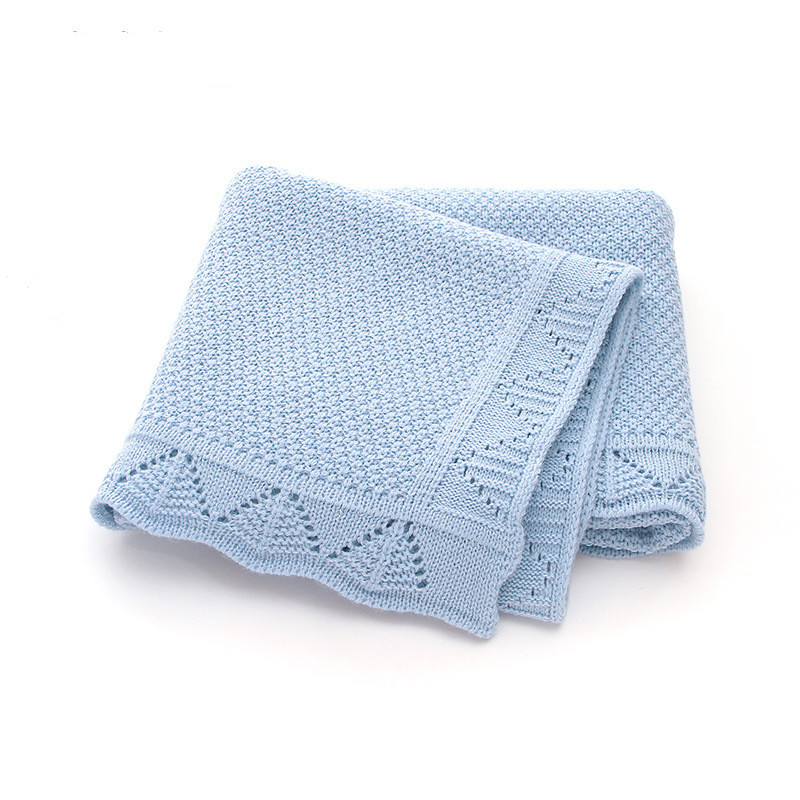 Couverture tricotée pour bébé, protection contre le vent.