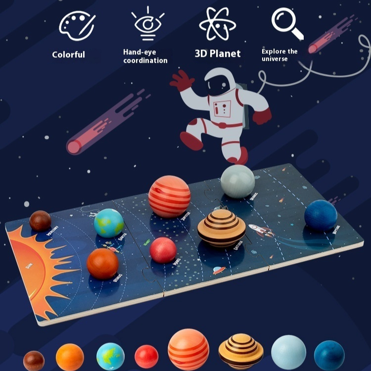 Enfants Système Solaire Huit Planètes Cognition Puzzle Tridimensionnel 3D