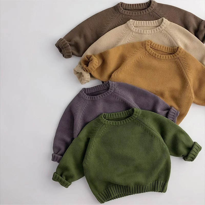 Sweaters homme et femme enfants, manches longues, coupe ample