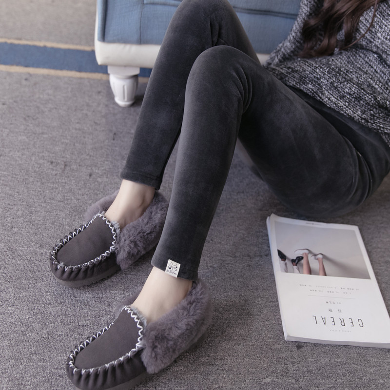 Pantalons de maternité épais en velours