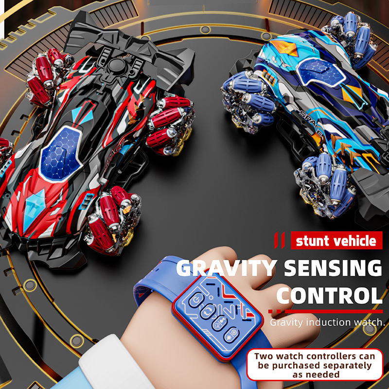 Voiture télécommandée F1 RC avec capteur de gestes, stunt, musique lumineuse, quatre roues motrices, jouet de course tout-terrain, simulation de pulvérisation, jouet cadeau pour enfants