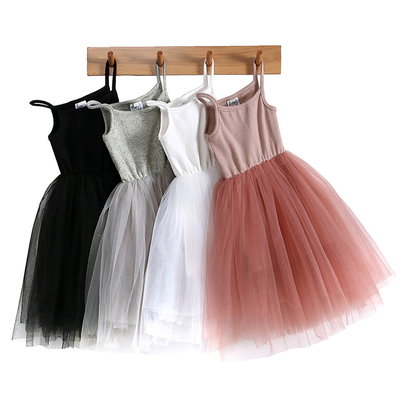 Fille - Robe camisole en mesh côtelé