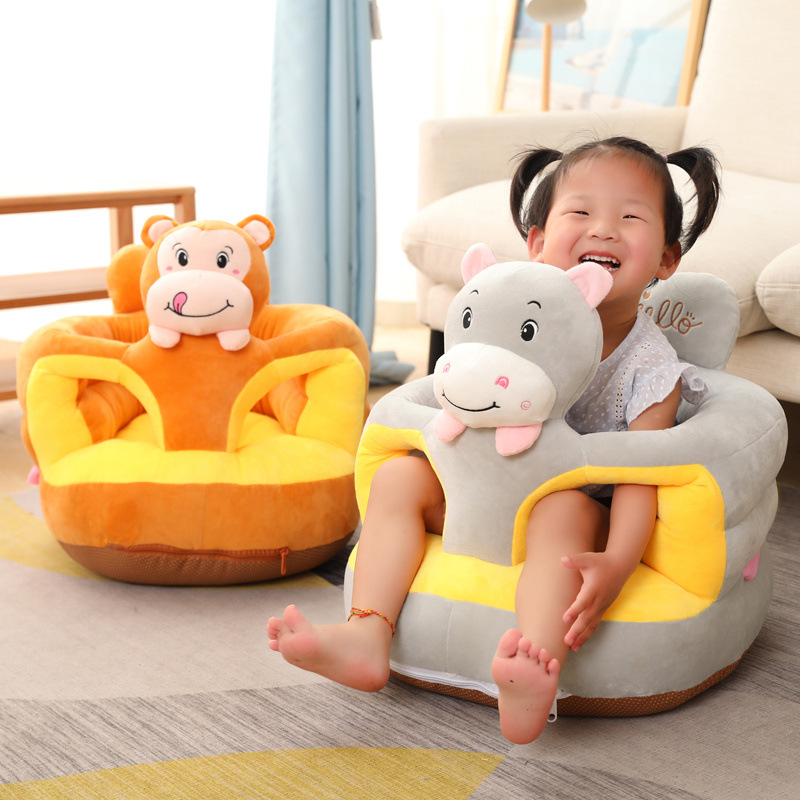 Jouets en peluche mignons anti-bascule pour bébé apprenant à s'asseoir sur un canapé, dessin animé