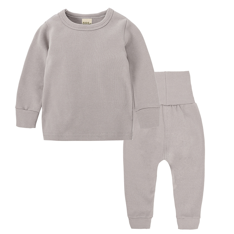 Nouvel ensemble de sous-vêtements chauds taille haute et protection du ventre pour garçons et filles, automne et hiver.
