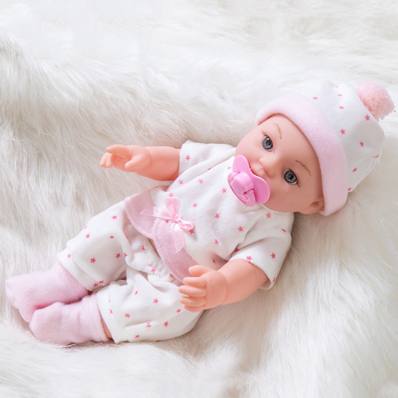 Poupée habillable de 30 cm en caoutchouc souple pour bébé