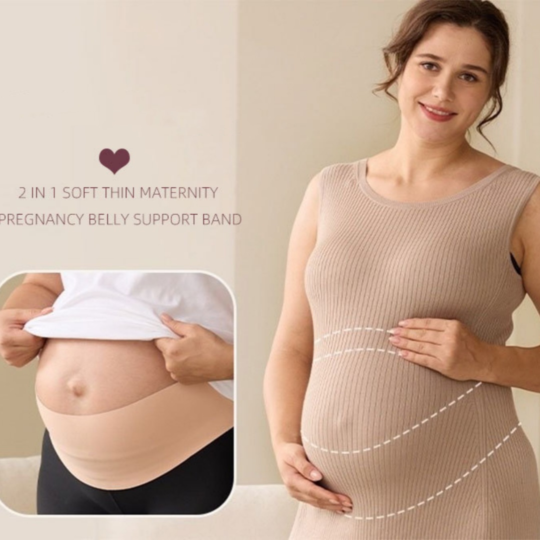 Femmes enceintes - Ceinture abdominale prénatale fine pour mi-fin de grossesse
