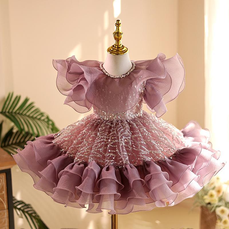 Robe de fille pour hôtesse, jupe petticoat de qualité supérieure pour anniversaire