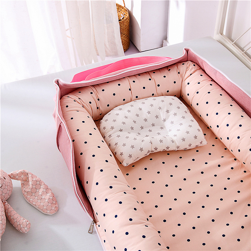 Lit bébé portable pliable en coton