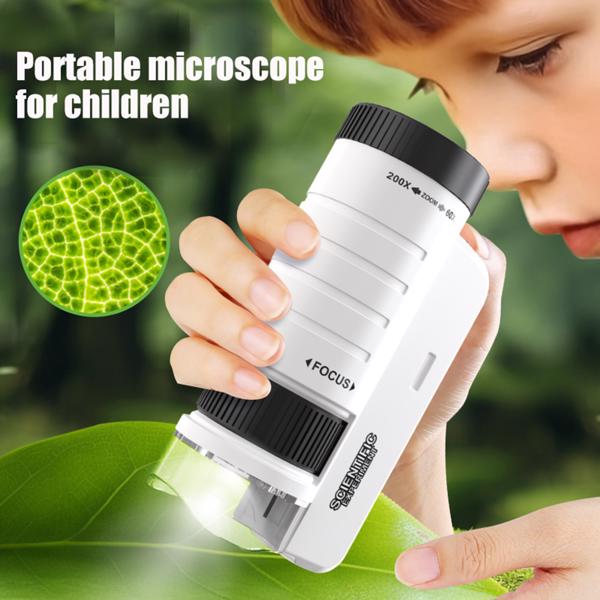 Bio Cadeau jouet d'expérience scientifique éducatif, Microscope pour enfants - 5804A Noir