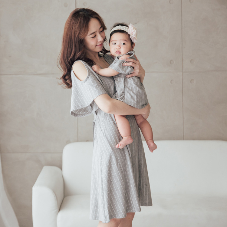 Robe de maternité Allaitement Parent Enfant Sortie Style