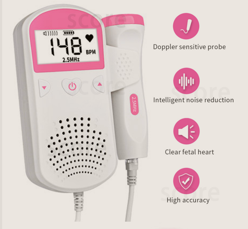 Monitor de fréquence cardiaque fœtale à domicile, détecteur de battements cardiaques fœtaux pour grossesse bébé