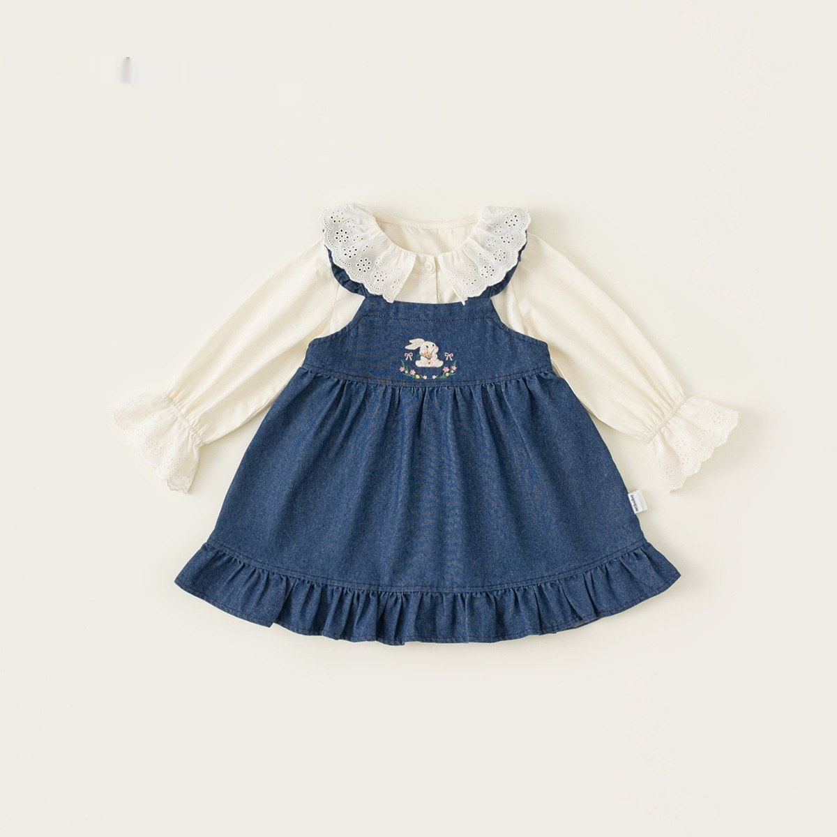 Vêtements pour enfants Printemps Chemise à manches longues Ensemble Jupe en jean