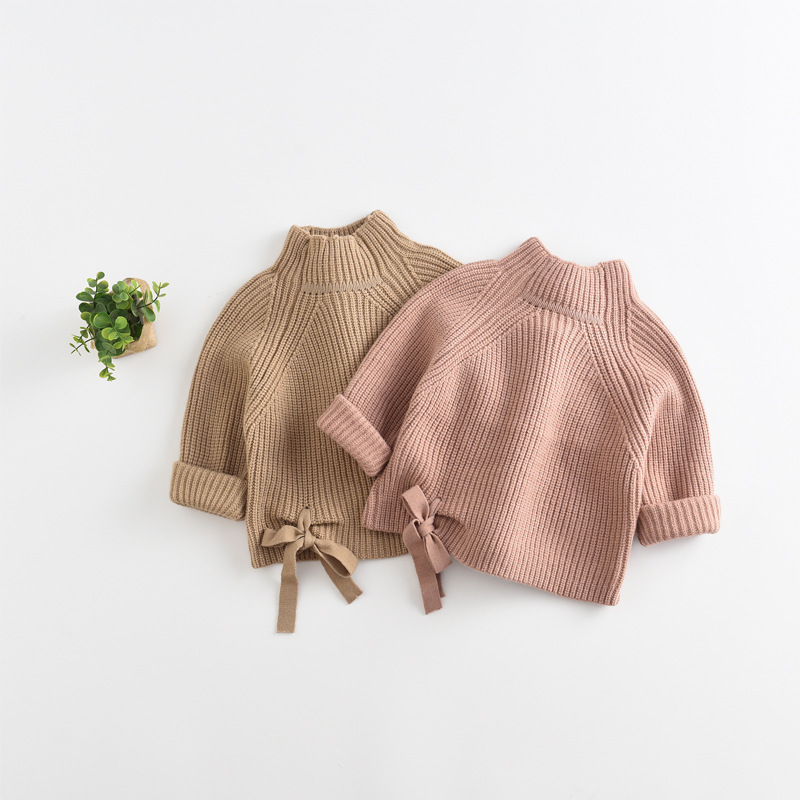 Pull cardigan en tricot pour fille, vêtement d'hiver