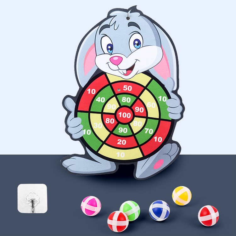 Spot Wholesale Enfants Sticky Ball Dart Board Cartoon Fun Dart Board Plus Velvet A Variety Of Creative Cartoon