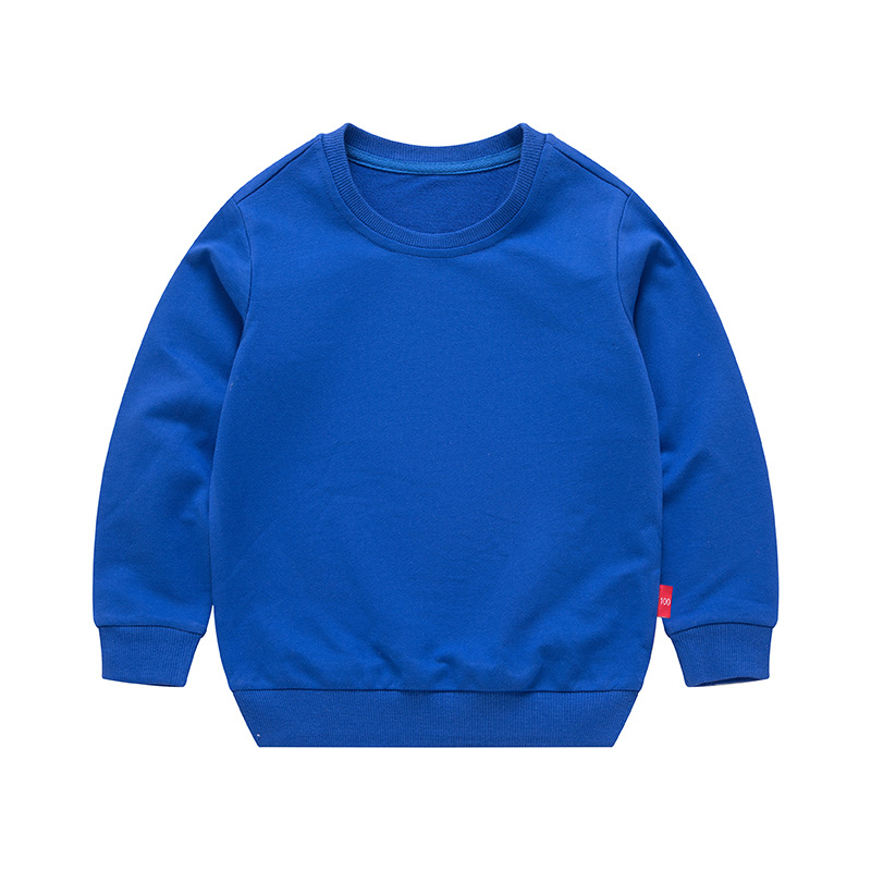 Garçon coréen col rond uni pull loose à manches longues