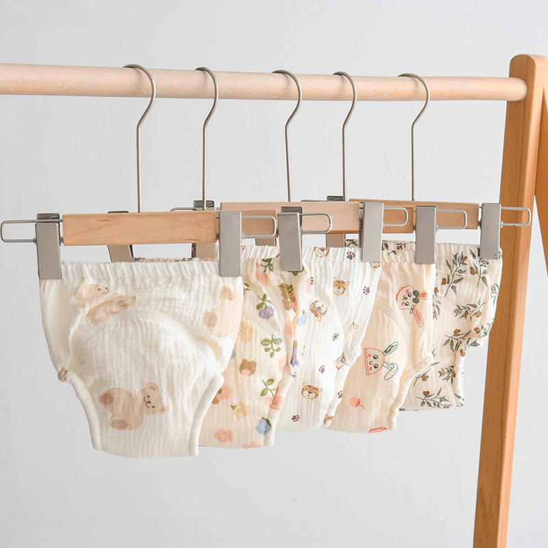 Gaze de coton, anneau pour bébé, culotte d'apprentissage pipi, couche-culotte pure.