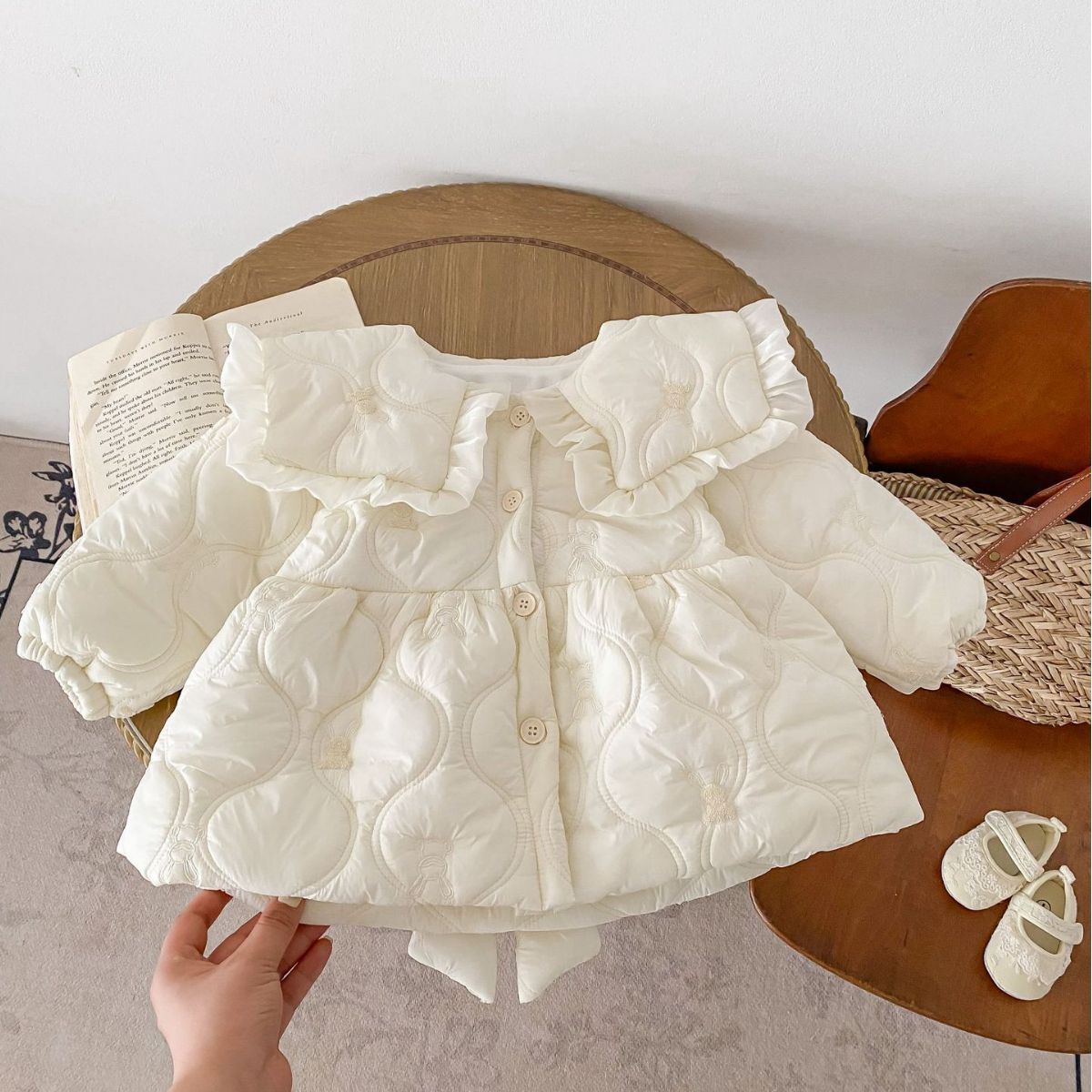 Manteau en coton matelassé pour filles, veste d'hiver chaude en coton matelassé