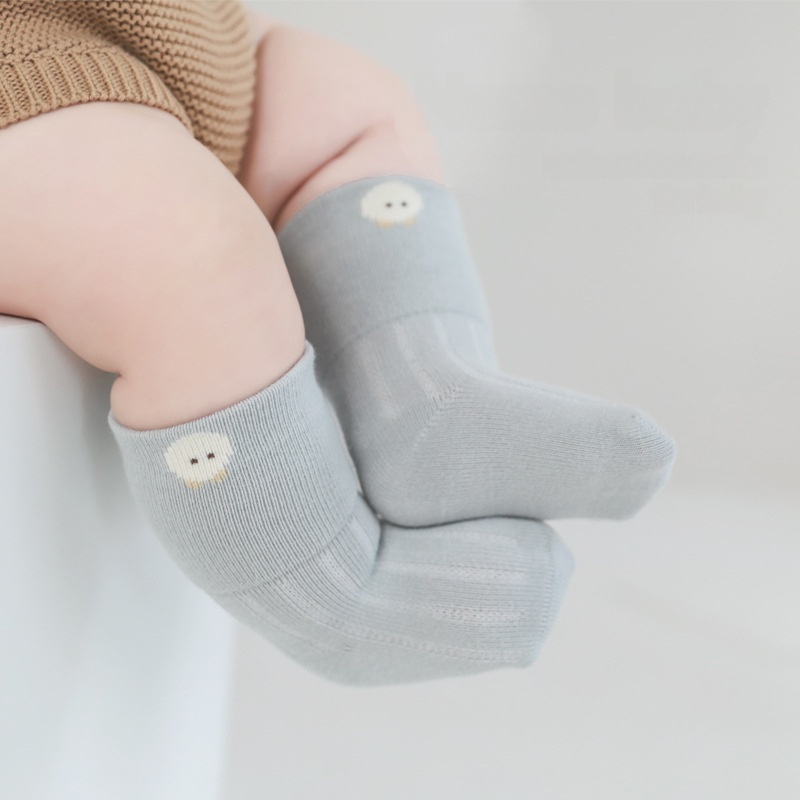 Nouveau-né chaussettes en coton tube large bouche cartoon sans os