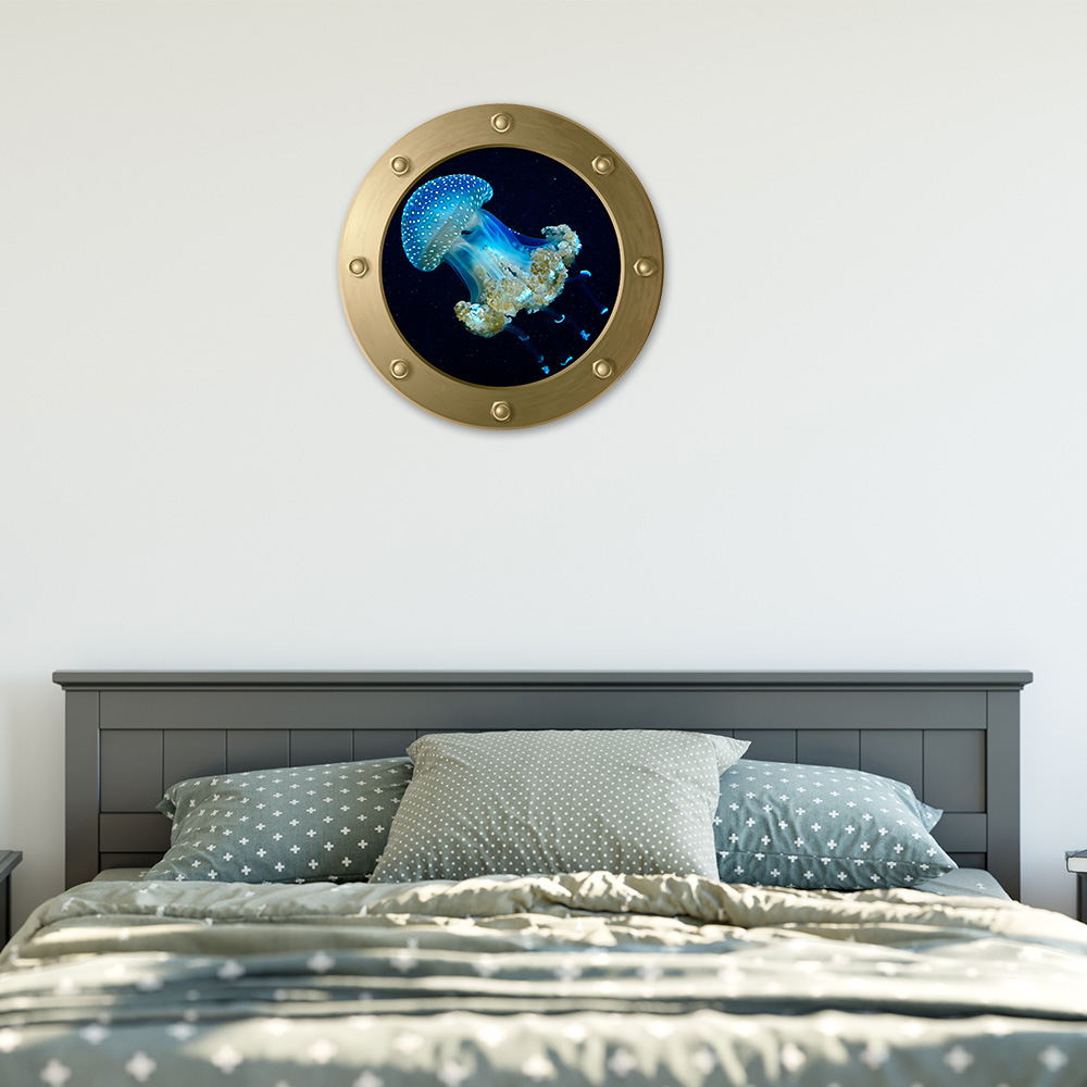 Monde Sous-Marin 3D Décalage Mural Fenêtre Factice Sous-Marin