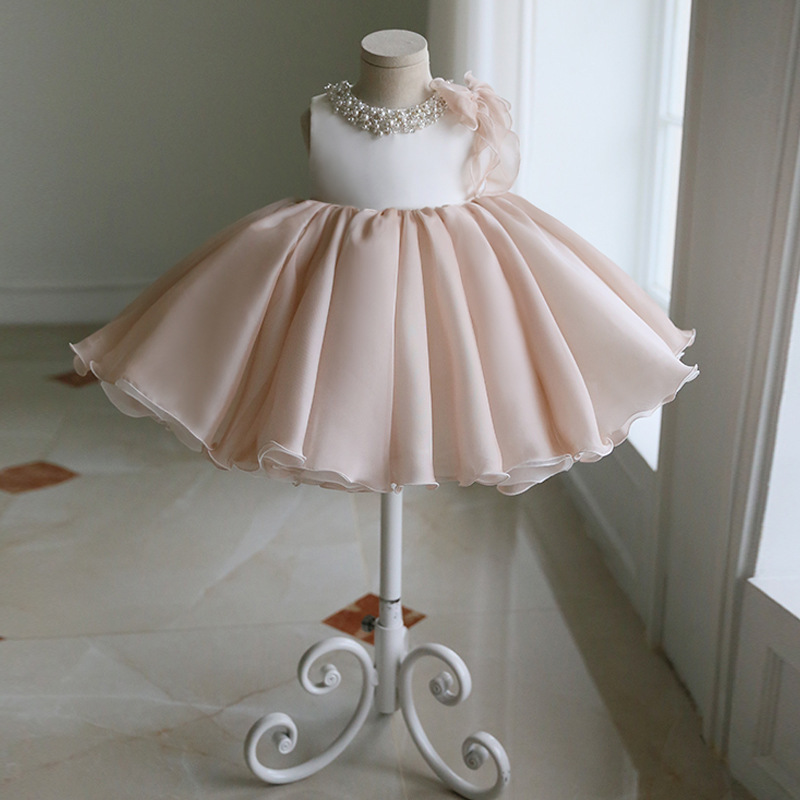 Enfants - Petite Maîtresse Robe Princesse Perle Floconneuse pour Fille