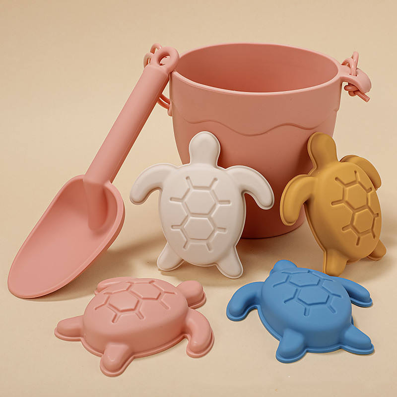 Seau de plage en silicone, jouets éducatifs pour la petite enfance