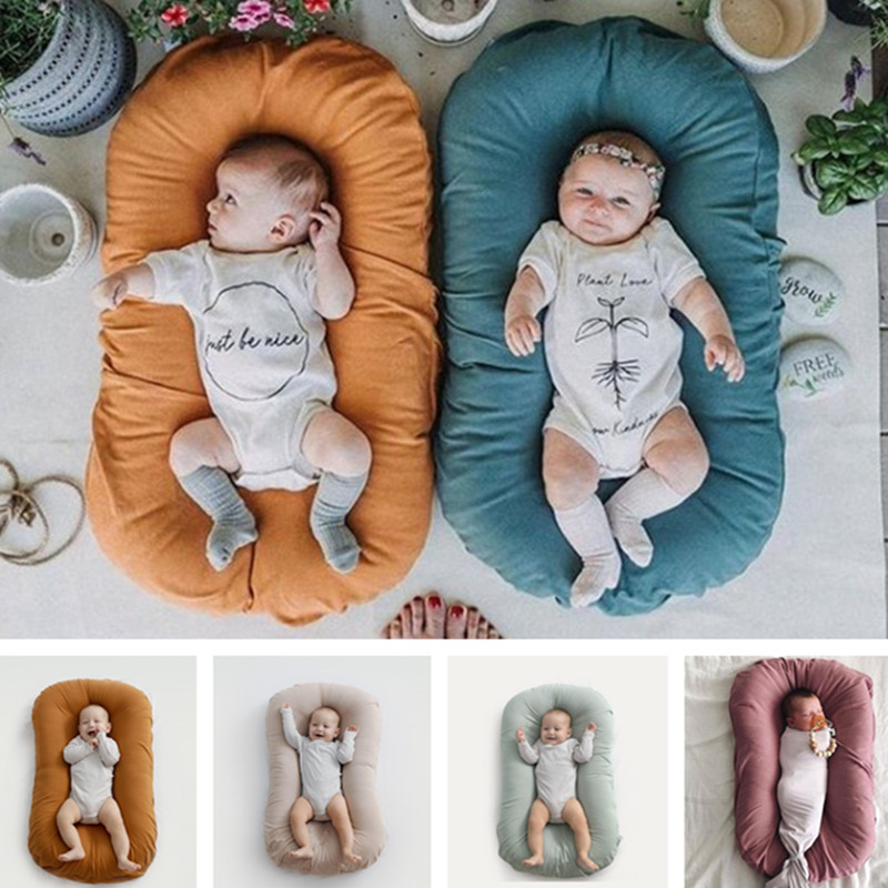 Nid de bébé Lit berceau Nouveau-né Nid de bébé Couffin Berceaux Nourrisson Coton Portable Berceau Voyage Coussin