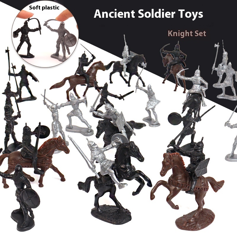 52PCs Modèle de cavalerie en tenue de soldat militaire statique 60PCs Modèle antique