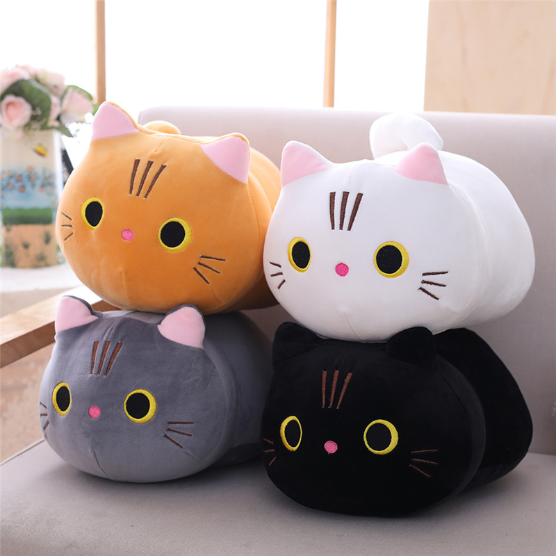 Peluche de chat gros et mignon, poupée en chiffon douce de chat mignon