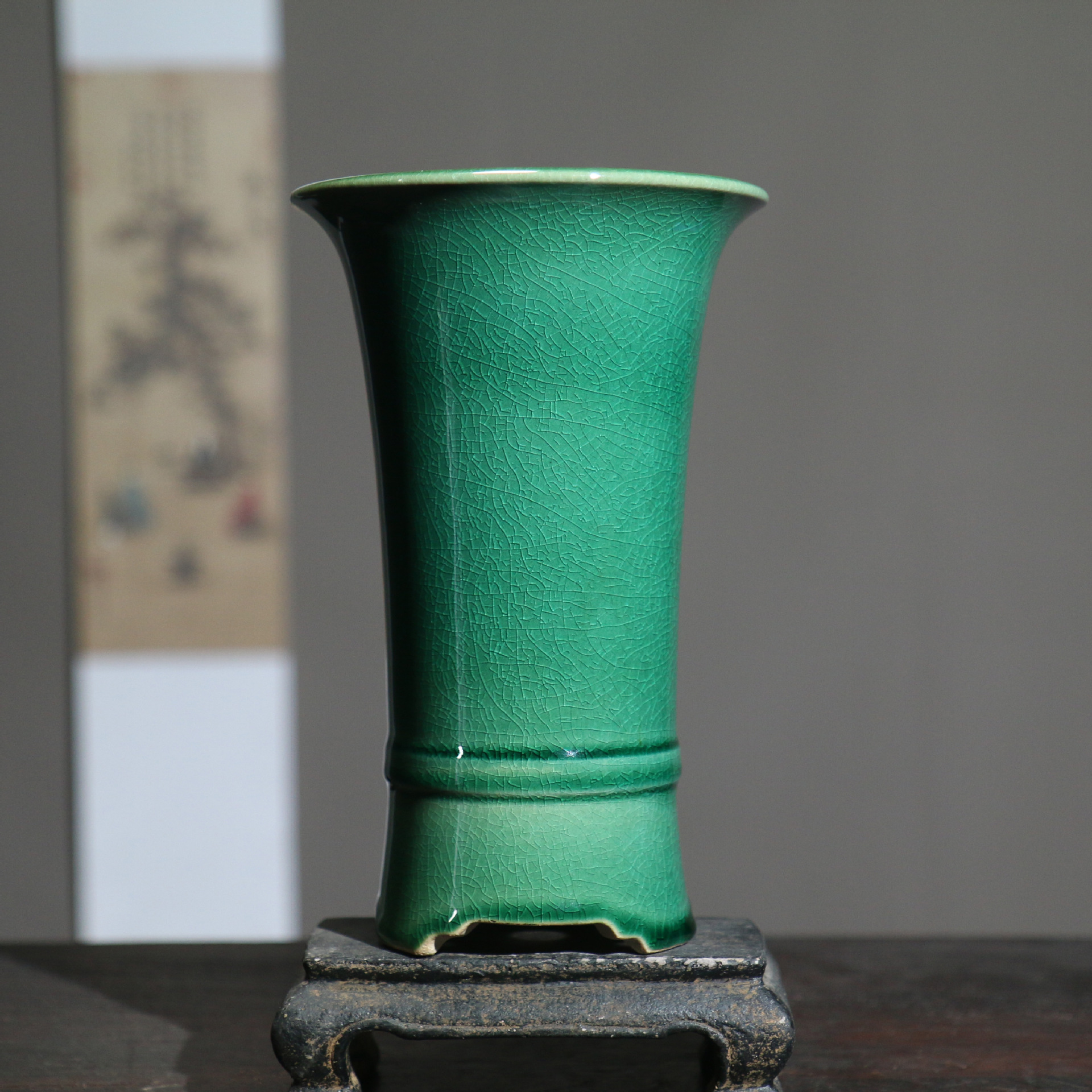 Pot de fleur en céramique violet, petit bâton bouteille, pot de semis d'orchidée, petit pot bleu