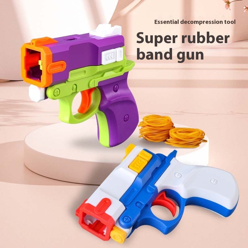 Pistolet à élastiques par gravité imprimé en 3D, jouet pour enfants